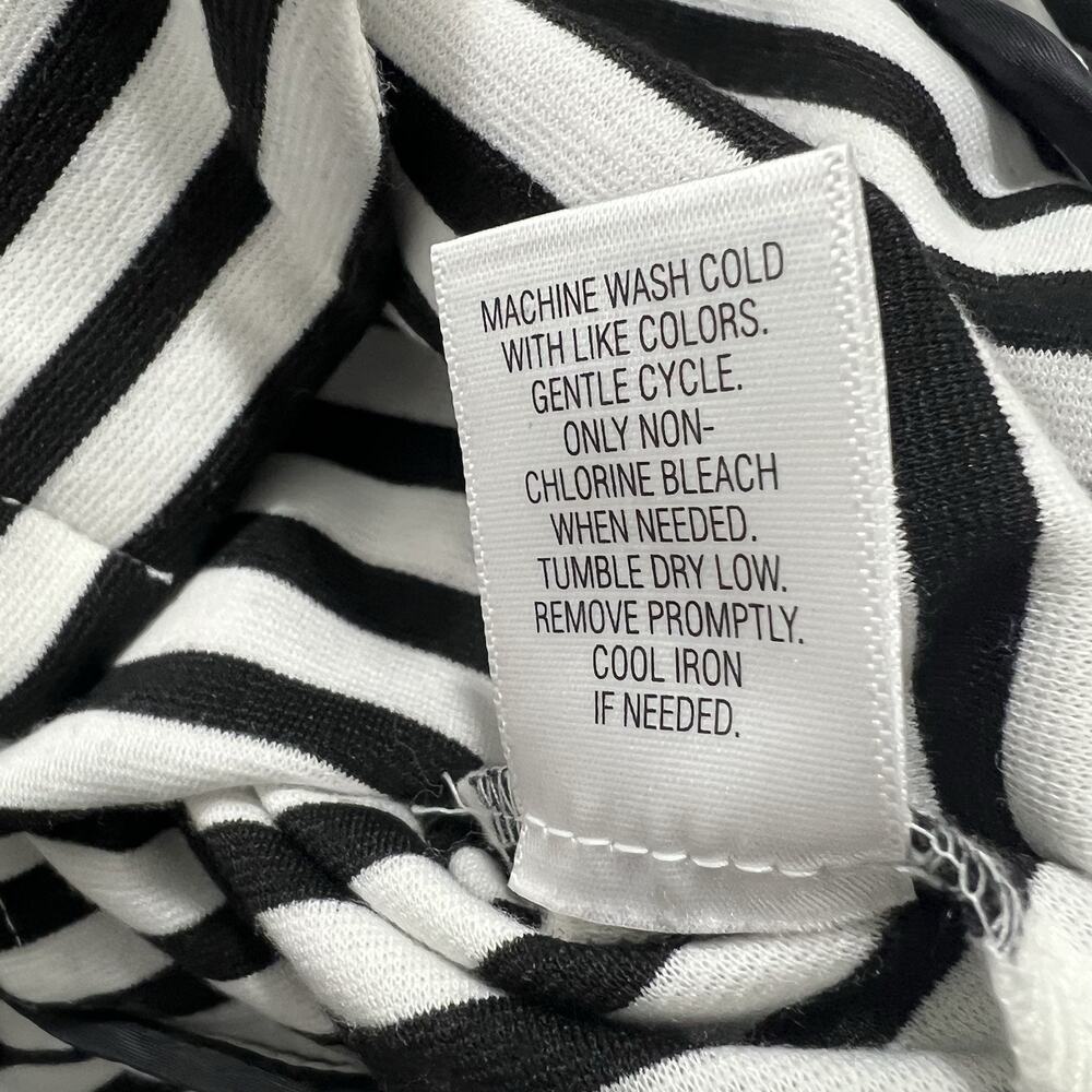 Elle Striped Blazer Jacket Womens XL Black White Stretch Career Casual - Picture 8 of 8